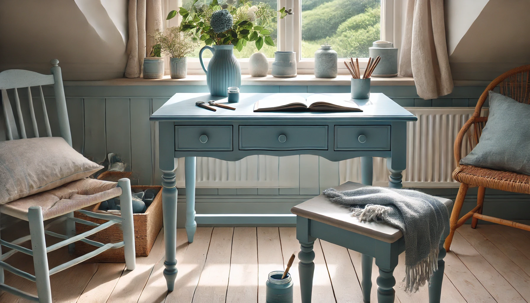 brume marine chalk paint ideas for desk