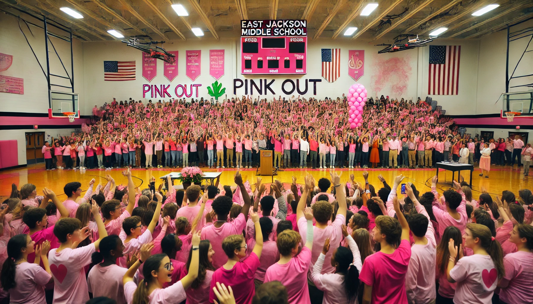 pink out shirts for east jackson middle school